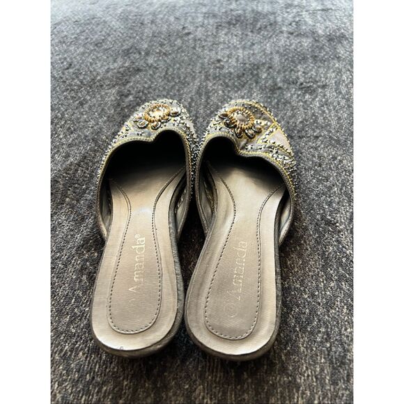 Amanda Embellished Beaded Slip-On Katmandu Slippers size 9 - Picture 4 of 6